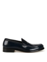 Mocassino in vitello spazzolato blu scuro