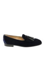 Mocassino blu con nappine