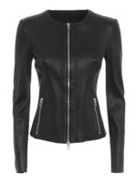 Giacca aderente in pelle