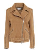 Giacca stile biker scamosciata