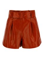 Shorts in nappa con cintura