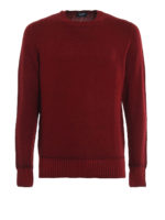 Maglia rosso scuro in lana merino