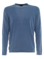 Maglia girocollo in cotone a maniche lunghe