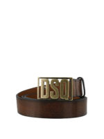 Cintura con fibbia logo dorata