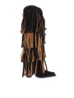 Stivali Western frangia piena neri