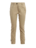 Pantaloni crop Military in twill di cotone
