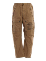 Pantaloni cargo in cotone con stampa