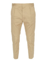 Pantaloni crop in twill di cotone