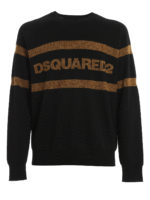 Maglione in lana con intarsio logo