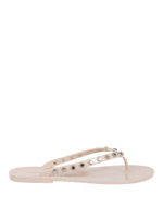 Infradito in PVC con foglie dacero