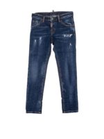 Jeans blu con strappi