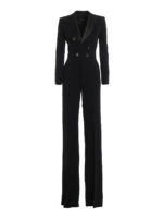 Tuta nera Oscar in crepe di viscosa