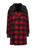 Cappotto in lana con motivo check