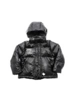 Piumino nero effetto verniciato