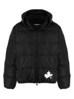 Piumino corto con stampa logo