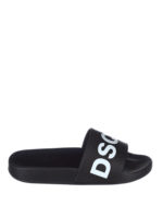 Ciabattine nere in gomma con logo