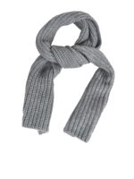 Sciarpa con etichetta logo grigia