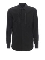 Camicia in cotone con zip decorative