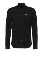 Camicia in popeline con logo lettering