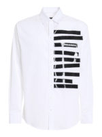 Camicia con bande logo