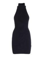 Abito smanicato in maglia blu