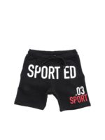 Bermuda neri in felpa