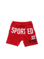 Bermuda rossi in felpa