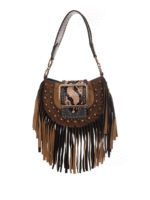 Borsa Miss West serpente marrone