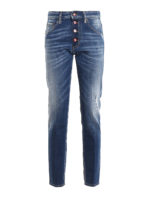Jeans Skinny Dan in denim effetto usato