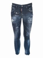 Skater Jeans blu effetto destroyed