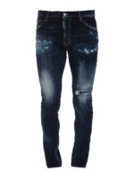 Jeans in denim effetto usurato