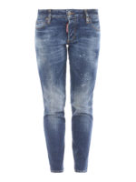Jeans Jennifer Cropped con macchie di vernice