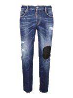 Jeans Skater in denim stretch effetto usato