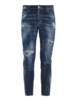 Jeans Tidy Biker con macchie