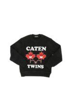Felpa nera con stampa Caten Twins