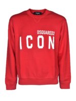 Felpa con logo a contrasto rossa