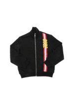 Felpa nera con stampa a contrasto