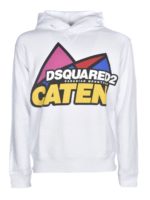 Felpa Dsquared Caten bianca