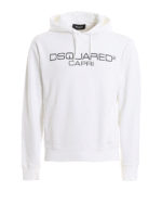 Felpa bianca con stampa Dsquared2 Capri
