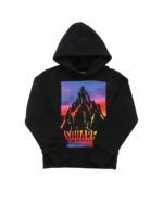 Felpa nera con stampa frontale