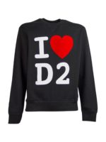 Felpa girocollo I Heart D2 nera
