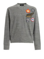 Felpa melange con patch logo