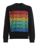 Felpa con logo lettering multicolore