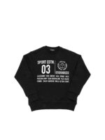 Felpa girocollo nera con stampa