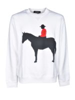 Felpa con stampa bianca