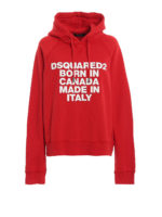 Felpa rossa con stampa gommata