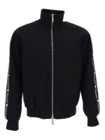 Felpa in lana con logo tape