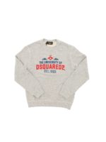 Felpa grigia stampa The University Of Dsquare