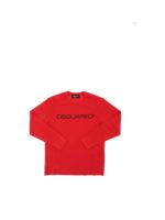 T-shirt rossa con logo nero