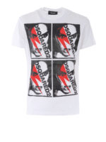 T-shirt bianca con stampa Bowie
